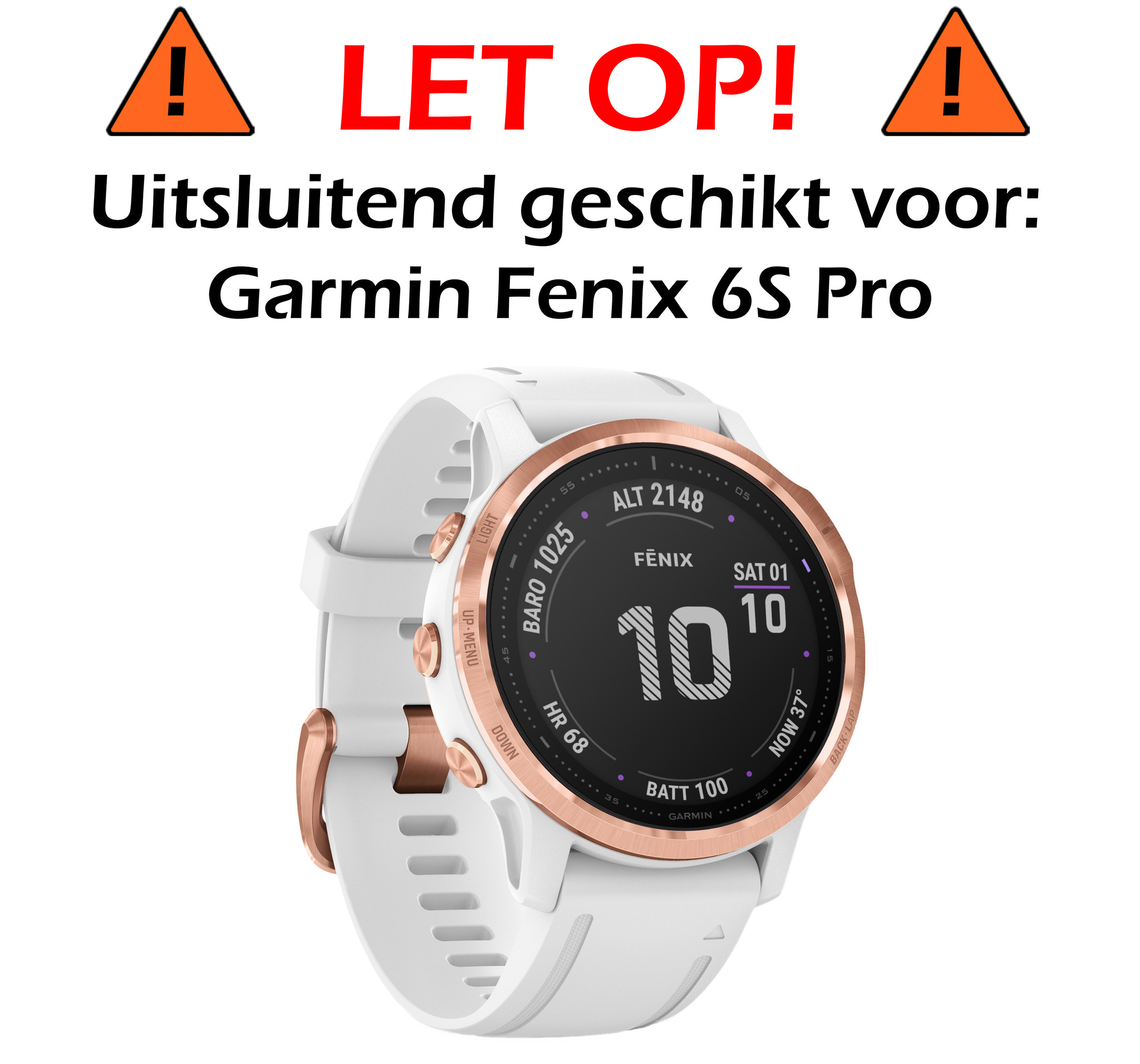 Nomfy Screenprotector Geschikt voor Garmin Fenix 6s Pro Screenprotector Bescherm Glas - Screen Protector Geschikt voor Garmin Fenix 6s Pro Screenprotector Tempered Glass - 3 PACK