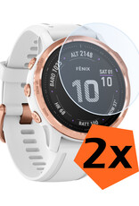 Nomfy Screenprotector Geschikt voor Garmin Fenix 6s Pro Screenprotector Bescherm Glas - Screen Protector Geschikt voor Garmin Fenix 6s Pro Screenprotector Tempered Glass - 2 PACK