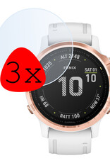 BASEY. Screenprotector Geschikt voor Garmin Fenix 6s Pro Screenprotector Tempered Glass Beschermglas - Screenprotector Geschikt voor Garmin Fenix 6s Pro Screen Protector - 3 Stuks