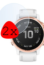 BASEY. Screenprotector Geschikt voor Garmin Fenix 6s Pro Screenprotector Tempered Glass Beschermglas - Screenprotector Geschikt voor Garmin Fenix 6s Pro Screen Protector - 2 Stuks