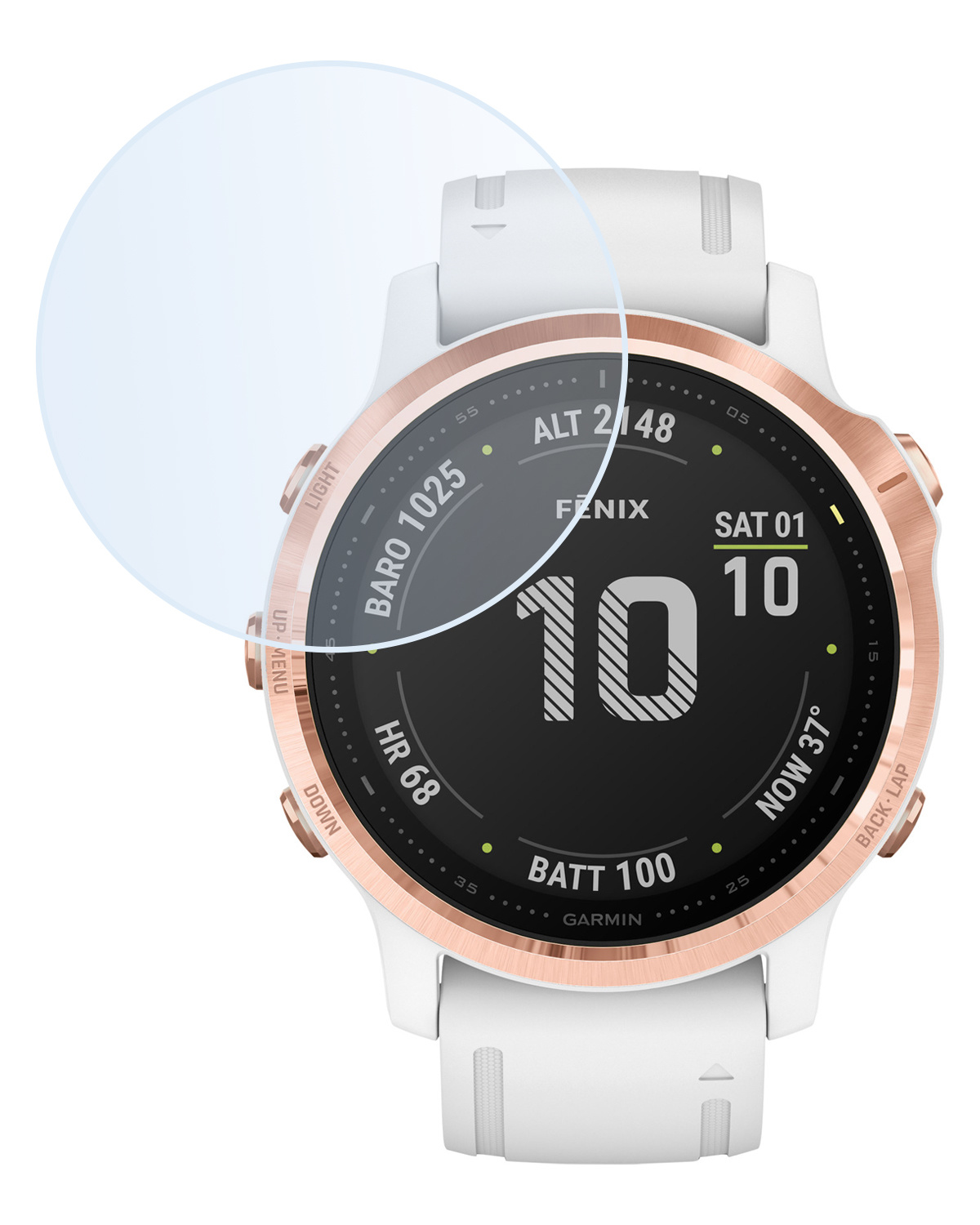 BASEY. Screenprotector Geschikt voor Garmin Fenix 6s Pro Screenprotector Tempered Glass Beschermglas - Screenprotector Geschikt voor Garmin Fenix 6s Pro Screen Protector