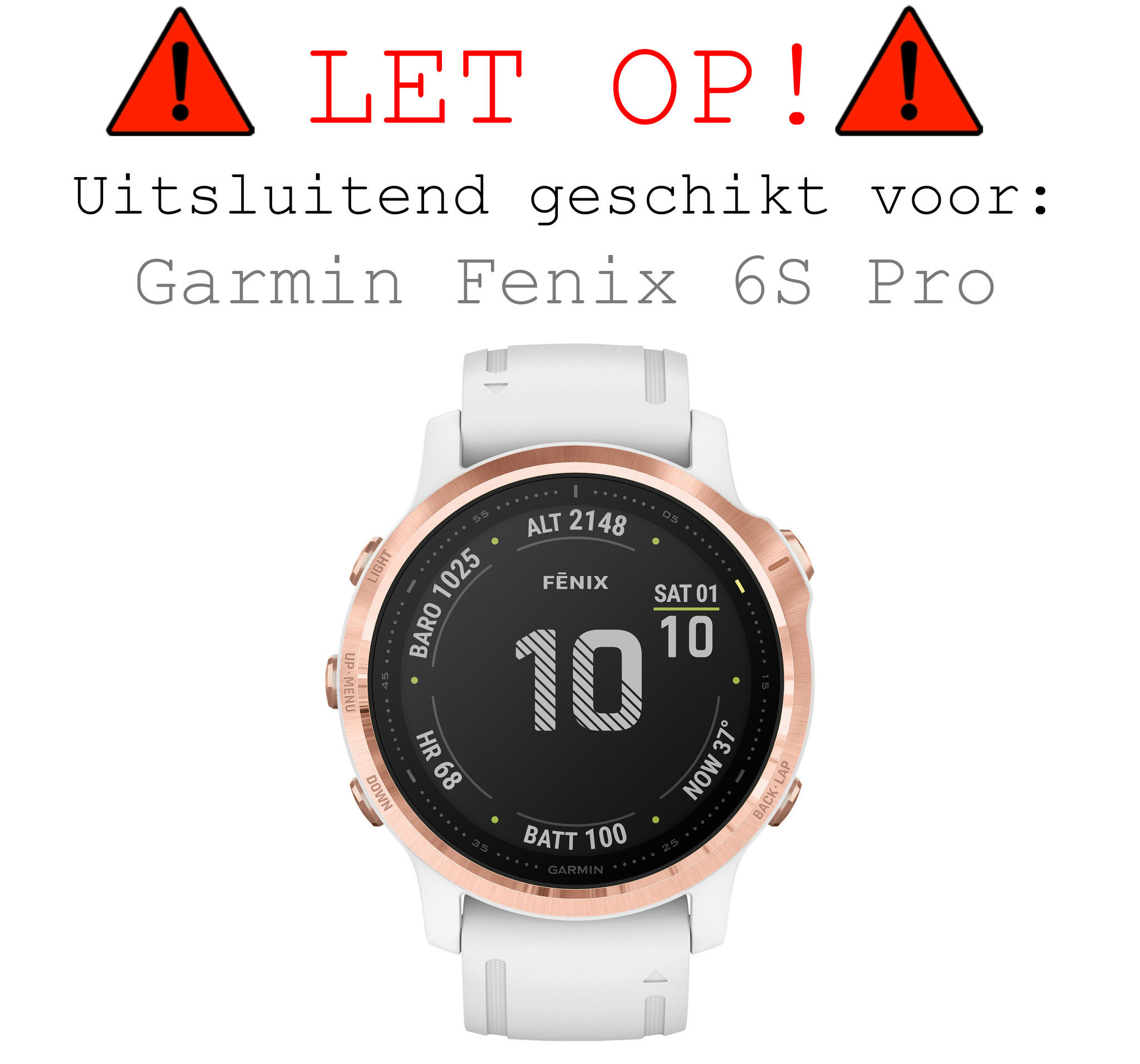 BASEY. Screenprotector Geschikt voor Garmin Fenix 6s Pro Screenprotector Tempered Glass Beschermglas - Screenprotector Geschikt voor Garmin Fenix 6s Pro Screen Protector