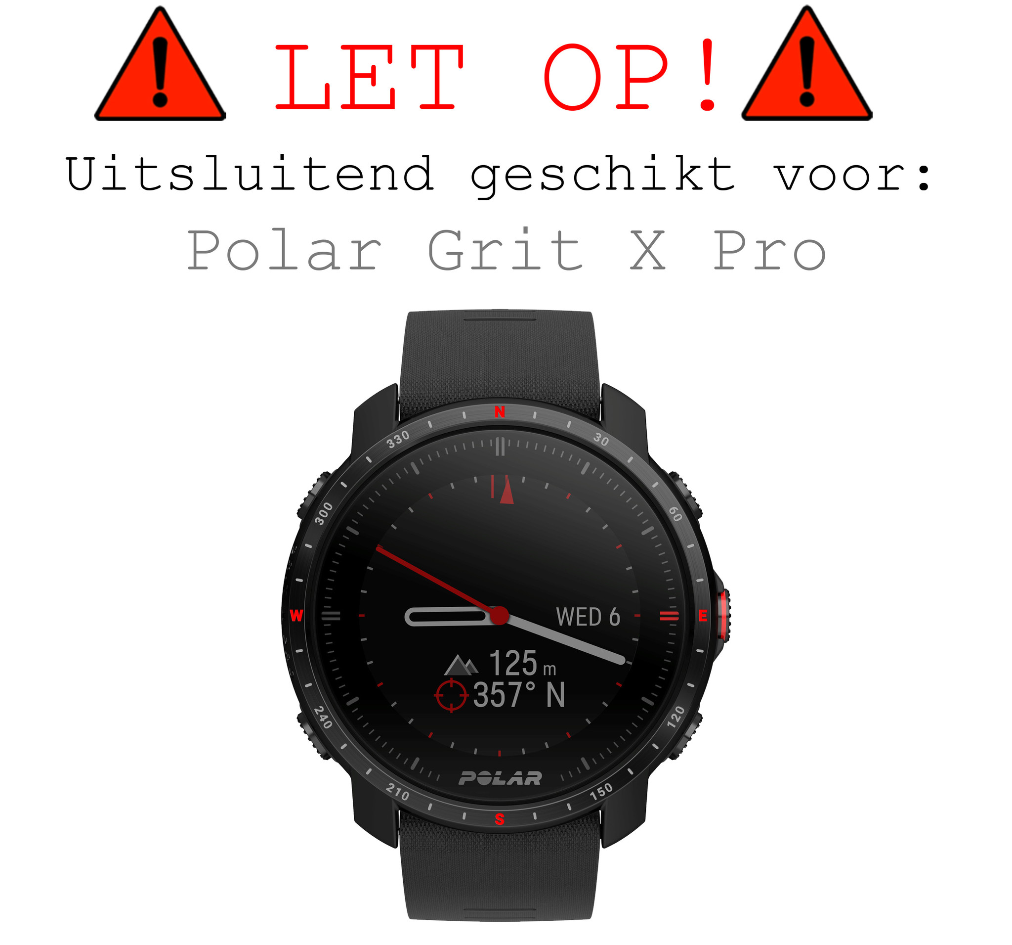 BASEY. Screenprotector Geschikt voor Polar Grit X Pro Screenprotector Tempered Glass Beschermglas - Screenprotector Geschikt voor Polar Grit X Pro Screen Protector - 2 Stuks