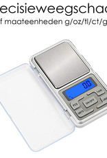 NoXx Digitale Precisie Keukenweegschaal Pocket Weegschaal Tarra- en Telfunctie 0,01 - 200 gram