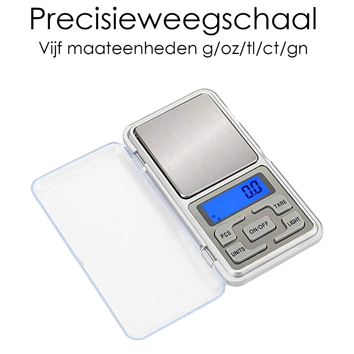 NoXx Digitale Precisie Keukenweegschaal Pocket Weegschaal Tarra- en Telfunctie 0,01 - 200 gram