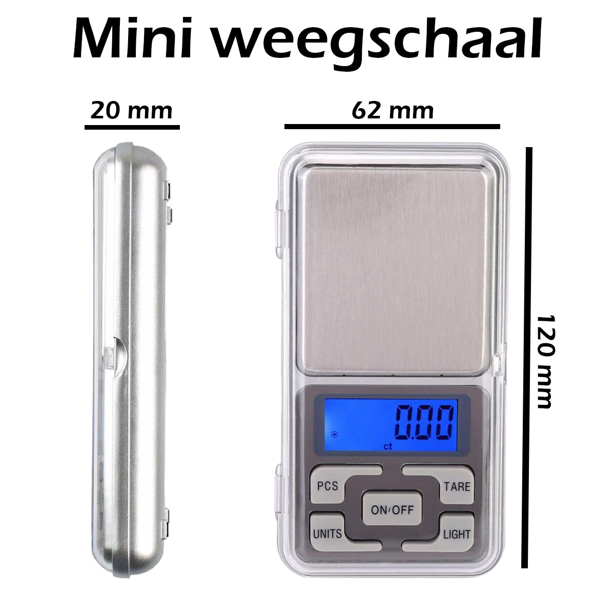 Nomfy Mini Digitale Keukenweegschaal Precisie Mini Weegschaal tot 200 gram