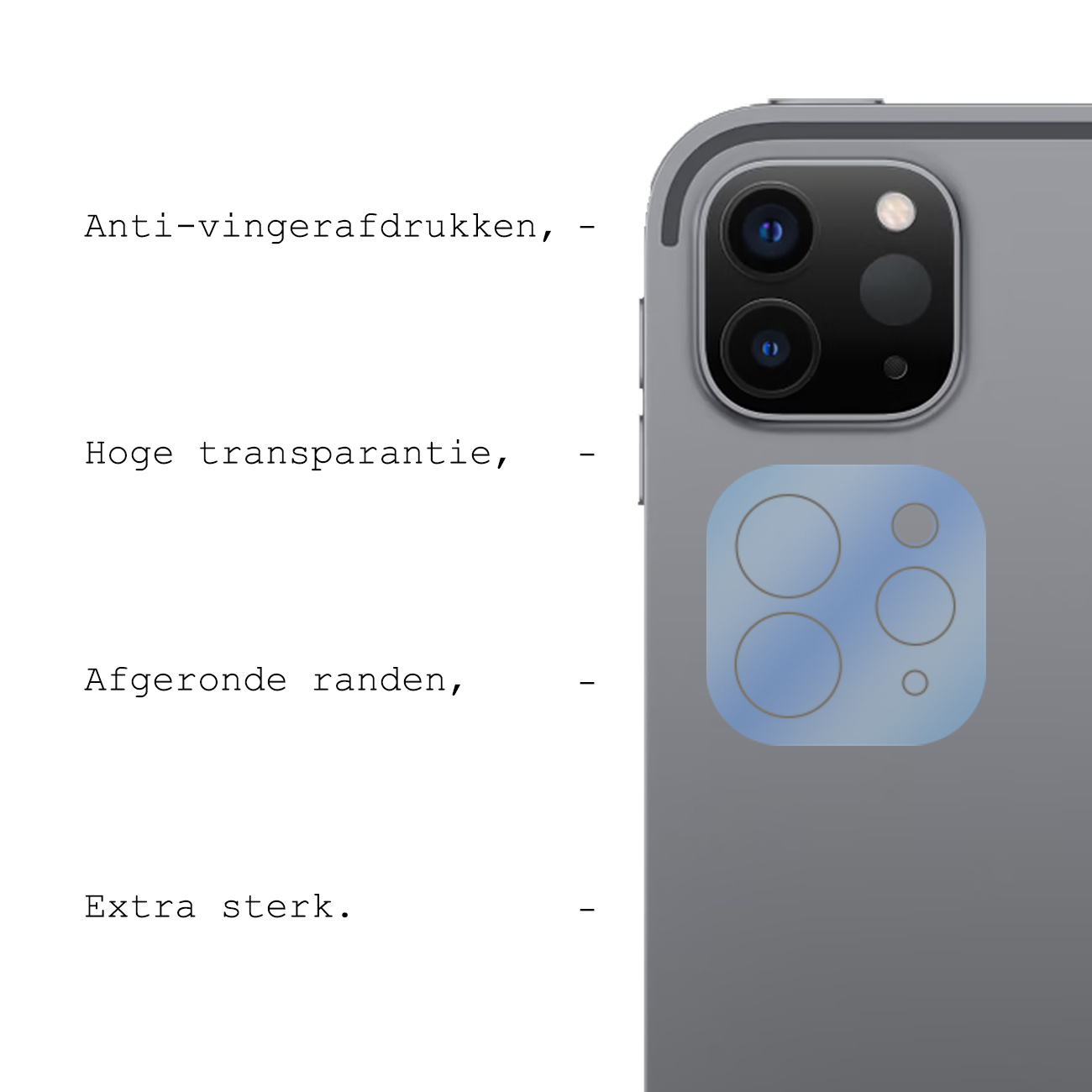 BASEY. Screenprotector Geschikt voor iPad Pro 2020 (12,9 inch) Camera Screenprotector Tempered Glass Beschermglas Camera - Screenprotector Geschikt voor iPad Pro 12,9 inch (2020) Camera Screen Protector