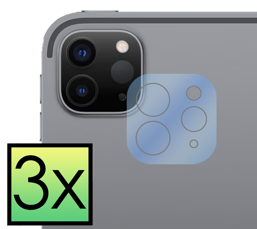 NoXx Screenprotector Geschikt voor iPad Pro 2020 (12,9 inch) Camera Screenprotector Gehard Glas - Screenprotector Geschikt voor iPad Pro 12,9 inch (2020) Screenprotector Camera Tempered Glass - 3x