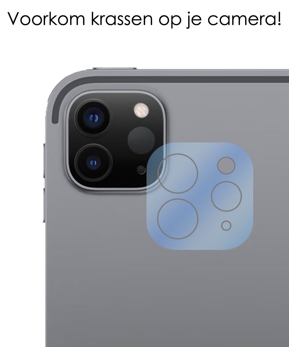NoXx Screenprotector Geschikt voor iPad Pro 2021 (12,9 inch) Camera Screenprotector Gehard Glas - Screenprotector Geschikt voor iPad Pro 12,9 inch (2021) Screenprotector Camera Tempered Glass - 2x