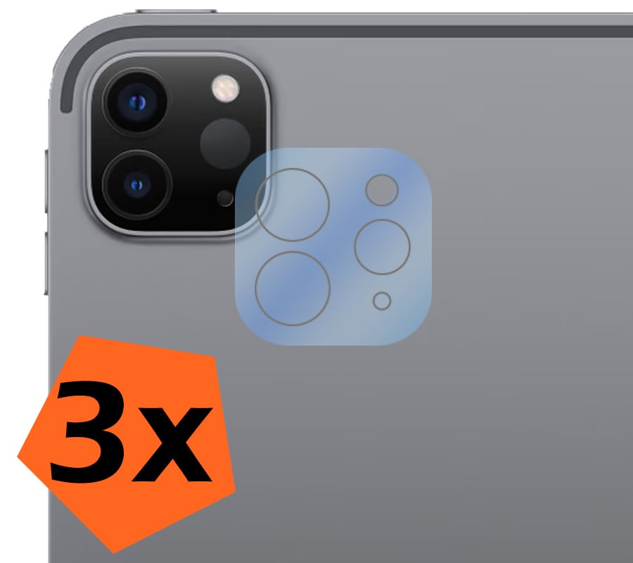 Nomfy Screenprotector Geschikt voor iPad Pro 2021 (12,9 inch) Camera Screen Protector Beschermglas - Screenprotector Geschikt voor iPad Pro 12,9 inch (2021) Camera Screenprotector Tempered Glass - 3 PACK