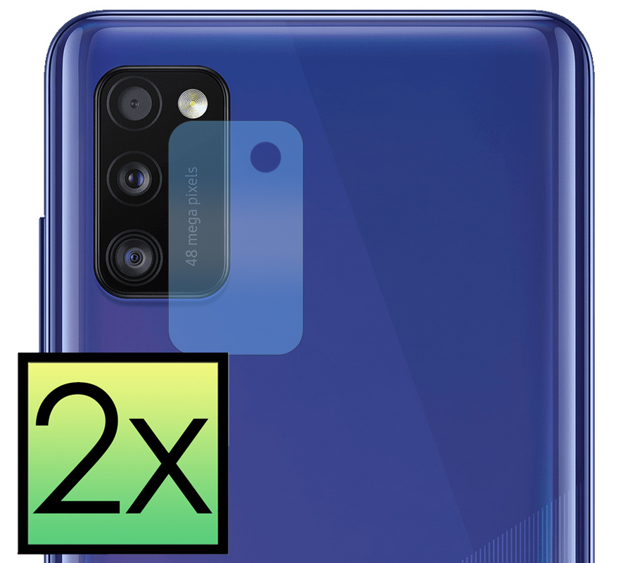 NoXx Screenprotector Geschikt voor Samsung A41 Camera Screenprotector Gehard Glas - Screenprotector Geschikt voor Samsung Galaxy A41 Screenprotector Camera Tempered Glass - 2x