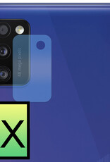 NoXx Screenprotector Geschikt voor Samsung A41 Camera Screenprotector Gehard Glas - Screenprotector Geschikt voor Samsung Galaxy A41 Screenprotector Camera Tempered Glass - 3x