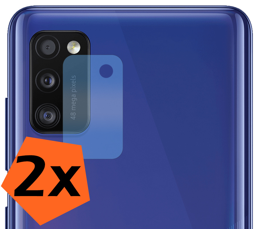 Nomfy Screenprotector Geschikt voor Samsung A41 Camera Screen Protector Beschermglas - Screenprotector Geschikt voor Samsung Galaxy A41 Camera Screenprotector Tempered Glass - 2 PACK