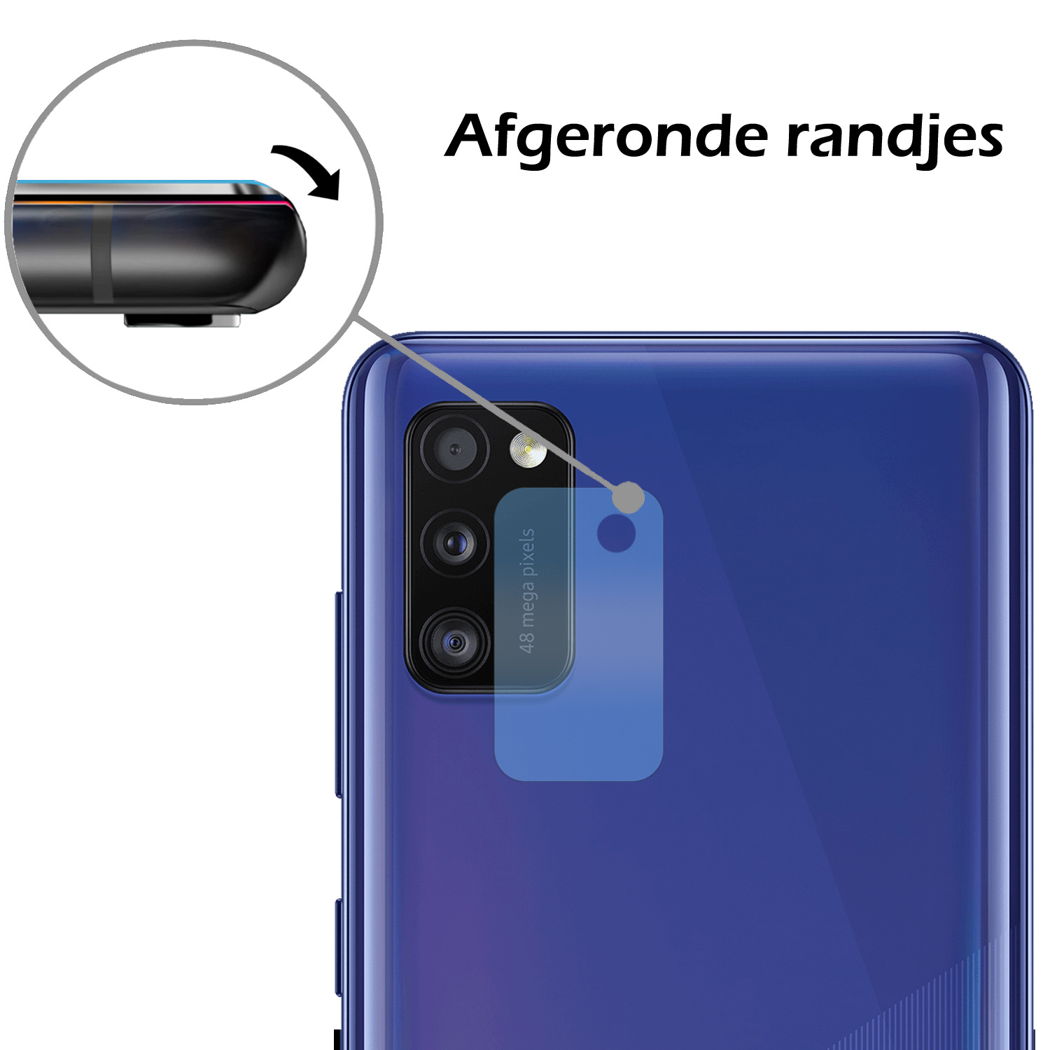 Nomfy Screenprotector Geschikt voor Samsung A41 Camera Screen Protector Beschermglas - Screenprotector Geschikt voor Samsung Galaxy A41 Camera Screenprotector Tempered Glass - 2 PACK