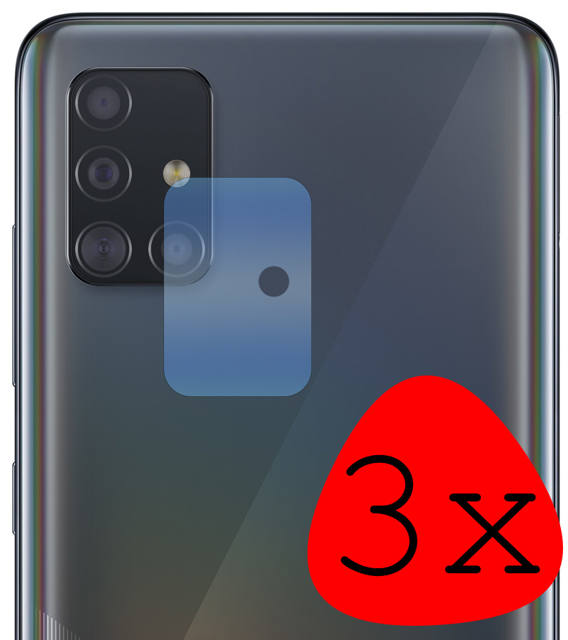 BASEY. Screenprotector Geschikt voor Samsung A51 Camera Screenprotector Tempered Glass Beschermglas Camera - Screenprotector Geschikt voor Samsung Galaxy A51 Camera Screen Protector - 3 Stuks