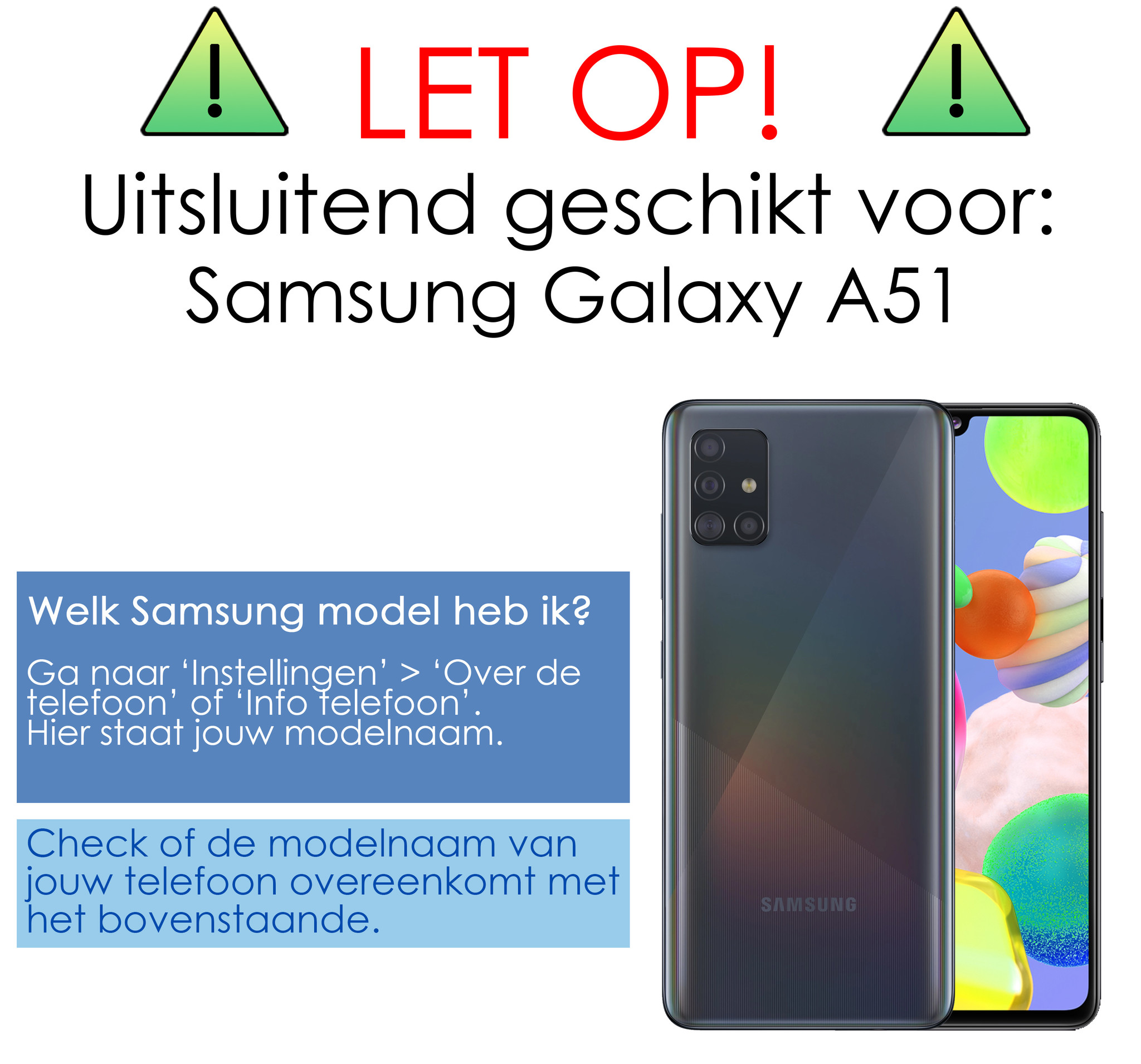 NoXx Screenprotector Geschikt voor Samsung A51 Camera Screenprotector Gehard Glas - Screenprotector Geschikt voor Samsung Galaxy A51 Screenprotector Camera Tempered Glass - 3x