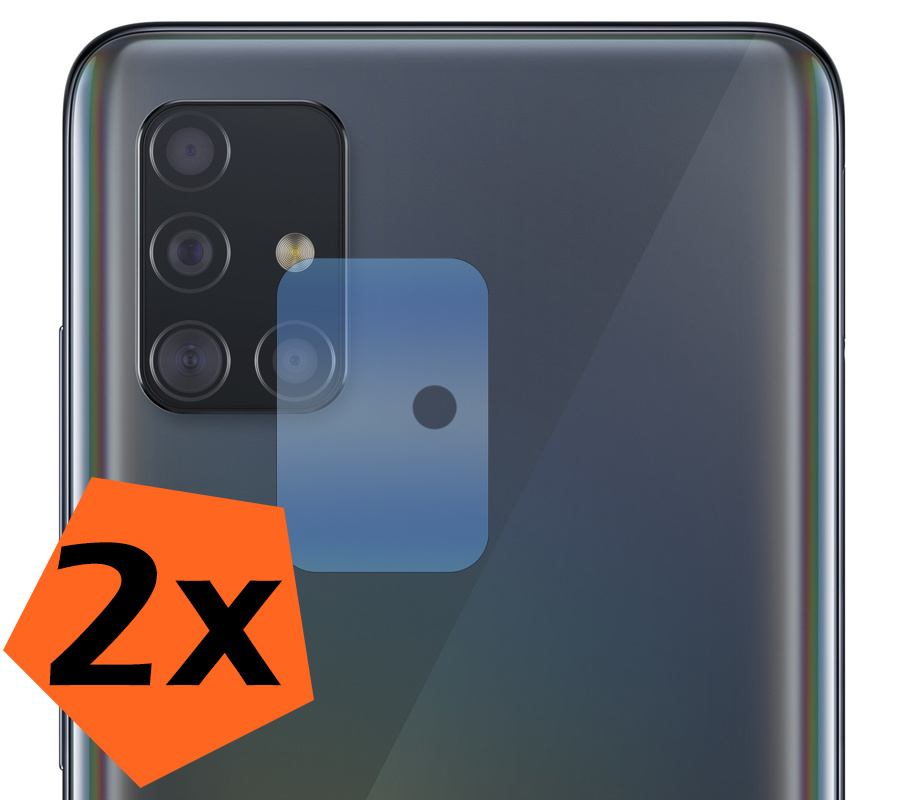 Nomfy Screenprotector Geschikt voor Samsung A51 Camera Screen Protector Beschermglas - Screenprotector Geschikt voor Samsung Galaxy A51 Camera Screenprotector Tempered Glass - 2 PACK