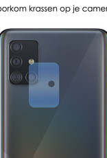 NoXx Screenprotector Geschikt voor Samsung A71 Camera Screenprotector Gehard Glas - Screenprotector Geschikt voor Samsung Galaxy A71 Screenprotector Camera Tempered Glass - 2x