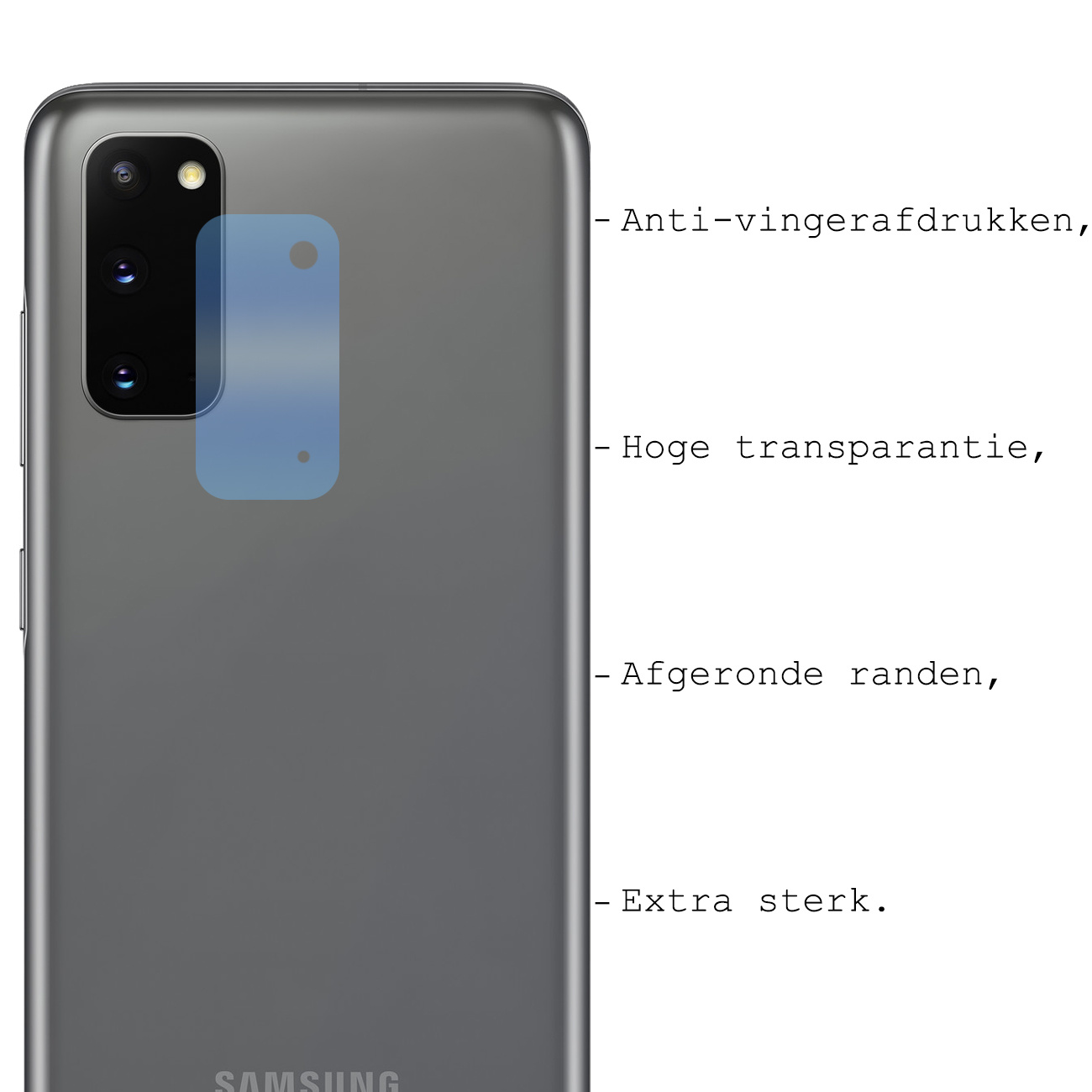 BASEY. Screenprotector Geschikt voor Samsung S20 Camera Screenprotector Tempered Glass Beschermglas Camera - Screenprotector Geschikt voor Samsung Galaxy S20 Camera Screen Protector - 2 Stuks