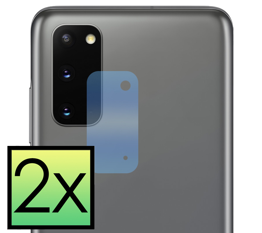 NoXx Screenprotector Geschikt voor Samsung S20 Camera Screenprotector Gehard Glas - Screenprotector Geschikt voor Samsung Galaxy S20 Screenprotector Camera Tempered Glass - 2x