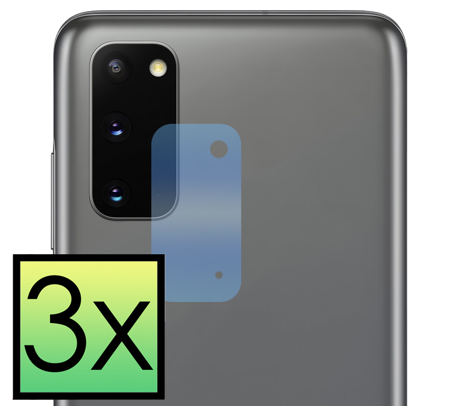 NoXx Screenprotector Geschikt voor Samsung S20 Camera Screenprotector Gehard Glas - Screenprotector Geschikt voor Samsung Galaxy S20 Screenprotector Camera Tempered Glass - 3x