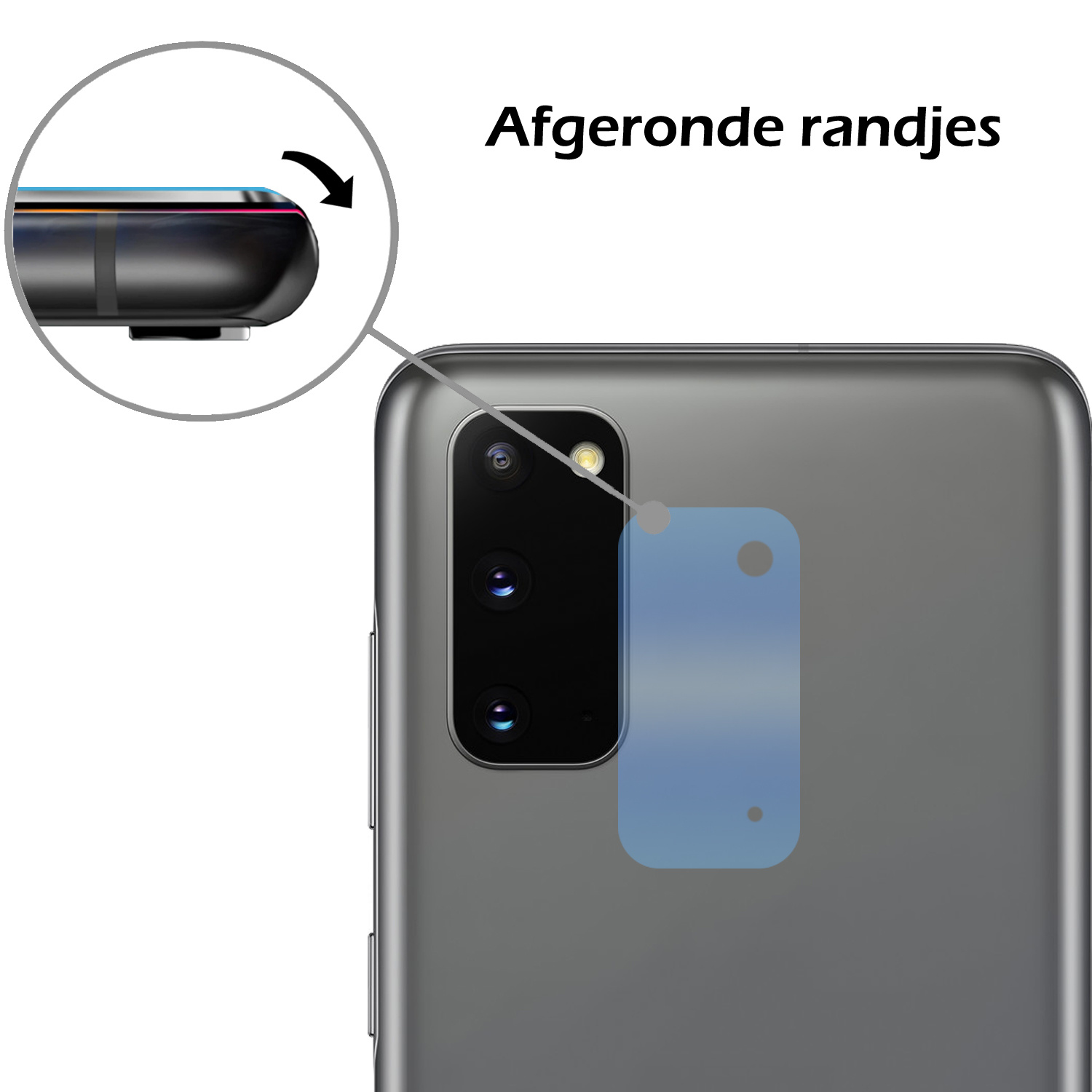 Nomfy Screenprotector Geschikt voor Samsung S20 Camera Screen Protector Beschermglas - Screenprotector Geschikt voor Samsung Galaxy S20 Camera Screenprotector Tempered Glass - 3 PACK