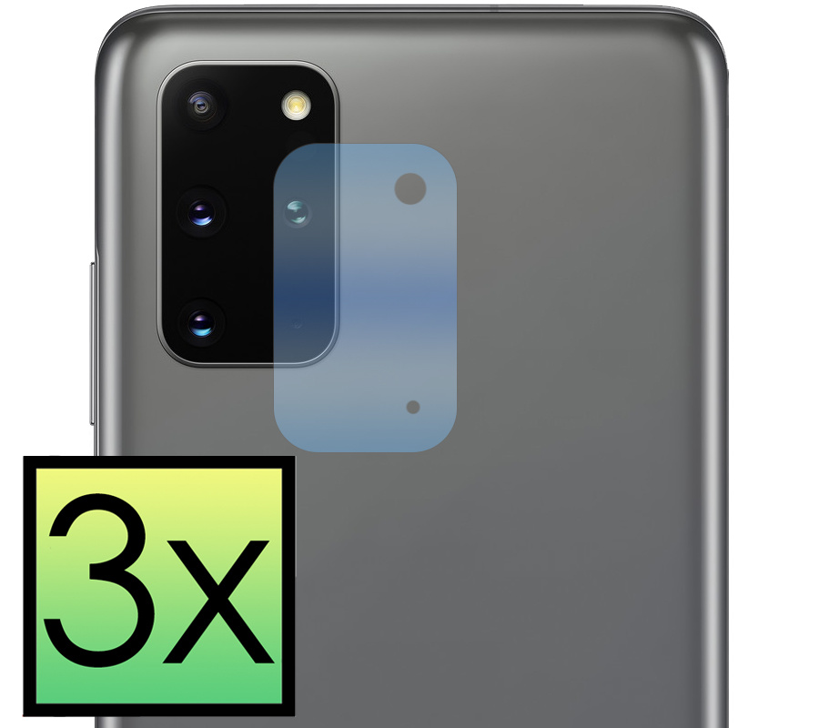 NoXx Screenprotector Geschikt voor Samsung S20 Plus Camera Screenprotector Gehard Glas - Screenprotector Geschikt voor Samsung Galaxy S20 Plus Screenprotector Camera Tempered Glass - 3x