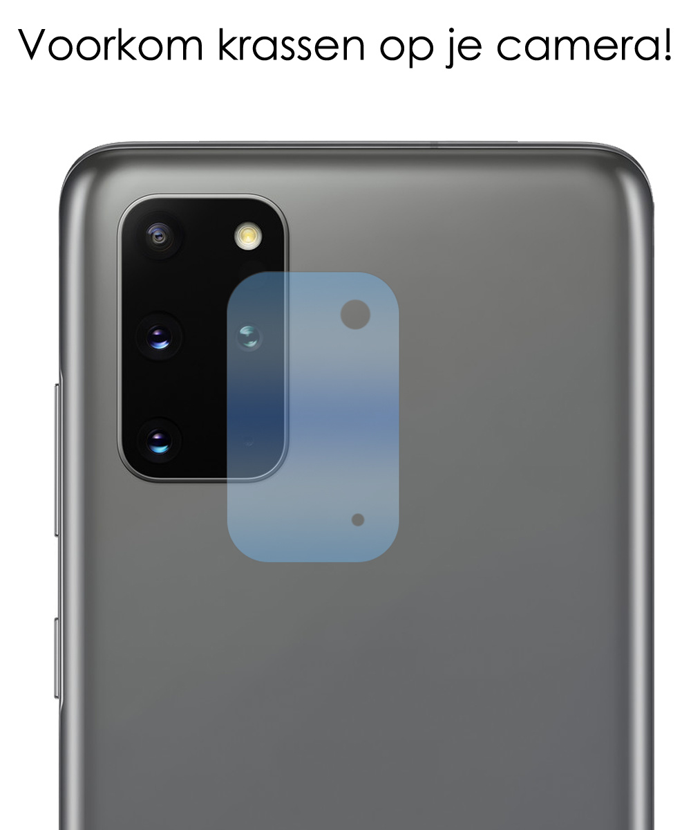 NoXx Screenprotector Geschikt voor Samsung S20 Plus Camera Screenprotector Gehard Glas - Screenprotector Geschikt voor Samsung Galaxy S20 Plus Screenprotector Camera Tempered Glass - 3x