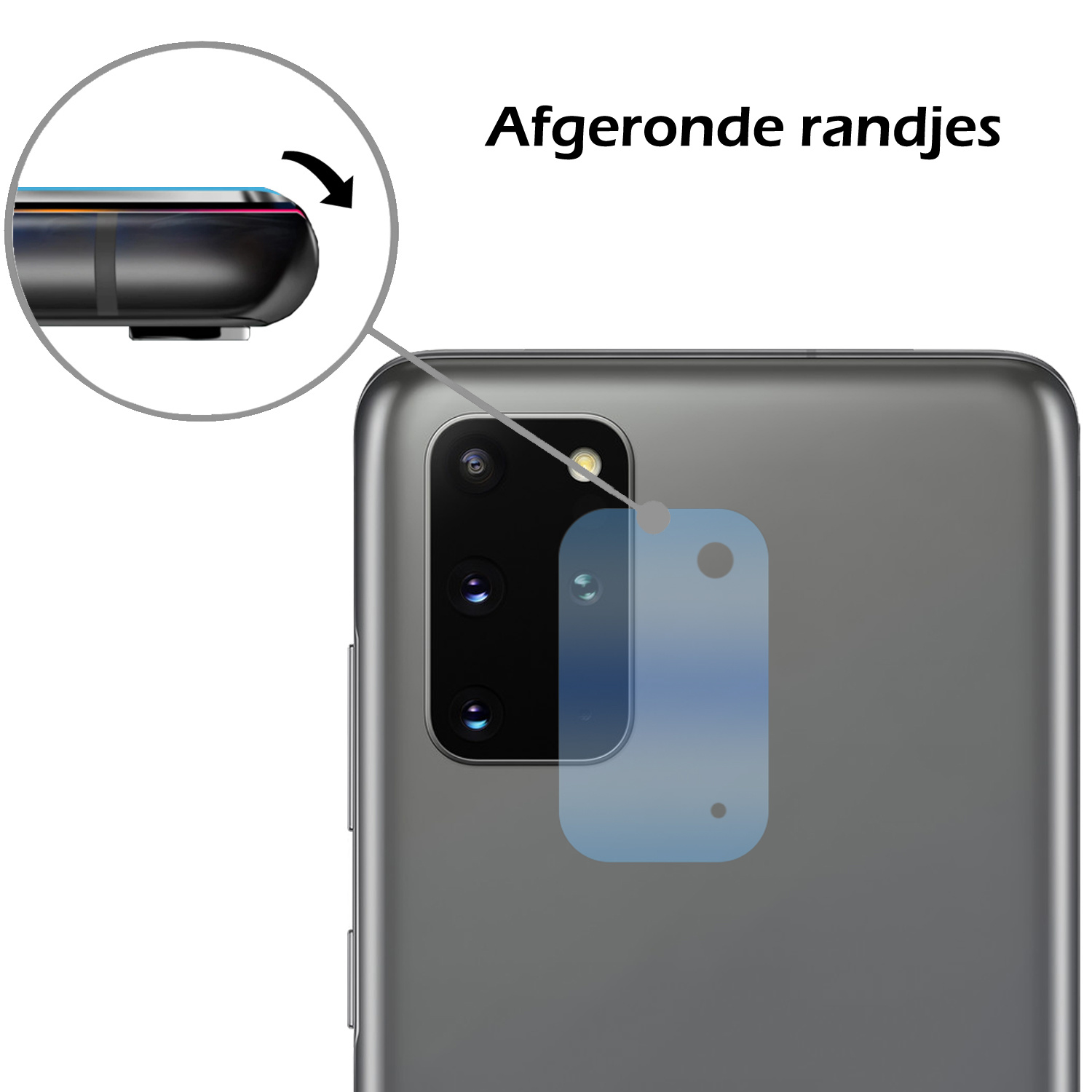 Nomfy Screenprotector Geschikt voor Samsung S20 Plus Camera Screen Protector Beschermglas - Screenprotector Geschikt voor Samsung Galaxy S20 Plus Camera Screenprotector Tempered Glass - 2 PACK