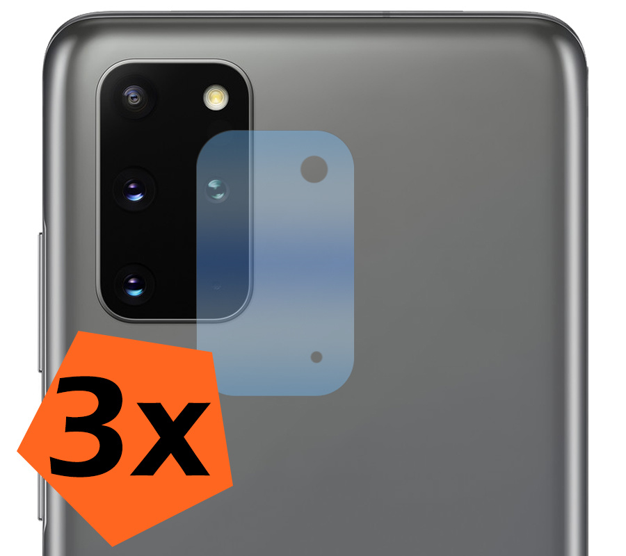 Nomfy Screenprotector Geschikt voor Samsung S20 Plus Camera Screen Protector Beschermglas - Screenprotector Geschikt voor Samsung Galaxy S20 Plus Camera Screenprotector Tempered Glass - 3 PACK