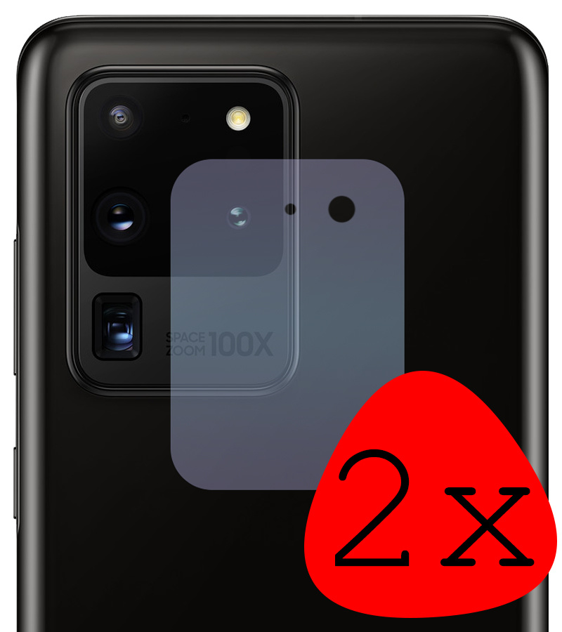 BASEY. Screenprotector Geschikt voor Samsung S20 Ultra Camera Screenprotector Tempered Glass Beschermglas Camera - Screenprotector Geschikt voor Samsung Galaxy S20 Ultra Camera Screen Protector - 2 Stuks