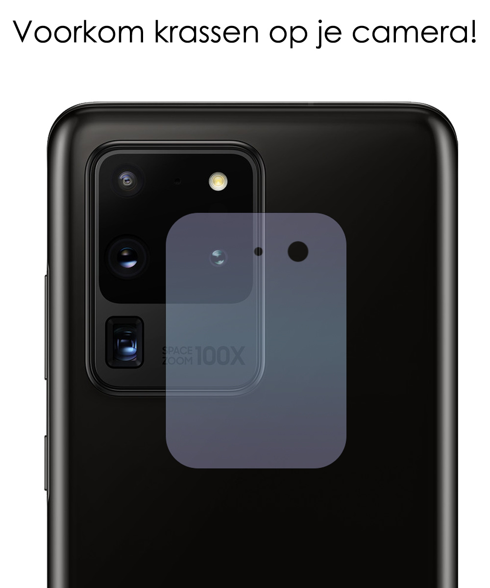 NoXx Screenprotector Geschikt voor Samsung S20 Ultra Camera Screenprotector Gehard Glas - Screenprotector Geschikt voor Samsung Galaxy S20 Ultra Screenprotector Camera Tempered Glass
