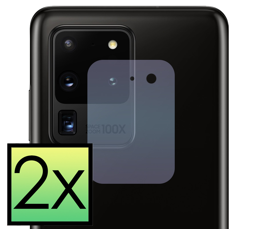 NoXx Screenprotector Geschikt voor Samsung S20 Ultra Camera Screenprotector Gehard Glas - Screenprotector Geschikt voor Samsung Galaxy S20 Ultra Screenprotector Camera Tempered Glass - 2x