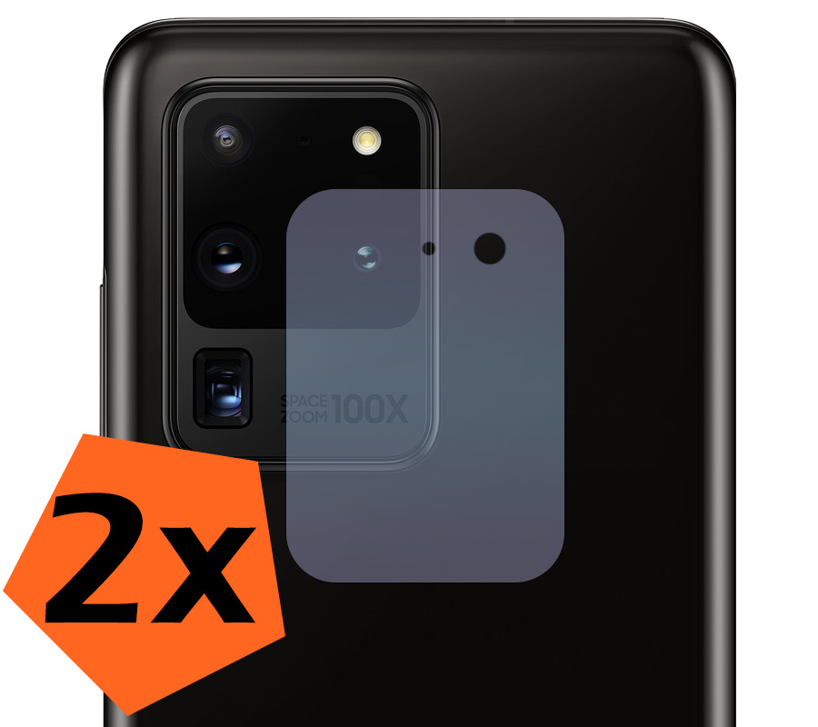 Nomfy Screenprotector Geschikt voor Samsung S20 Ultra Camera Screen Protector Beschermglas - Screenprotector Geschikt voor Samsung Galaxy S20 Ultra Camera Screenprotector Tempered Glass - 2 PACK