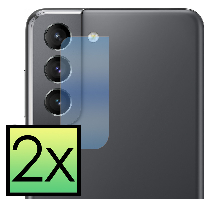 NoXx Screenprotector Geschikt voor Samsung S21 Camera Screenprotector Gehard Glas - Screenprotector Geschikt voor Samsung Galaxy S21 Screenprotector Camera Tempered Glass - 2x