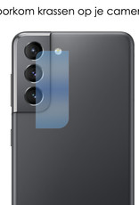 NoXx Screenprotector Geschikt voor Samsung S21 Camera Screenprotector Gehard Glas - Screenprotector Geschikt voor Samsung Galaxy S21 Screenprotector Camera Tempered Glass - 2x