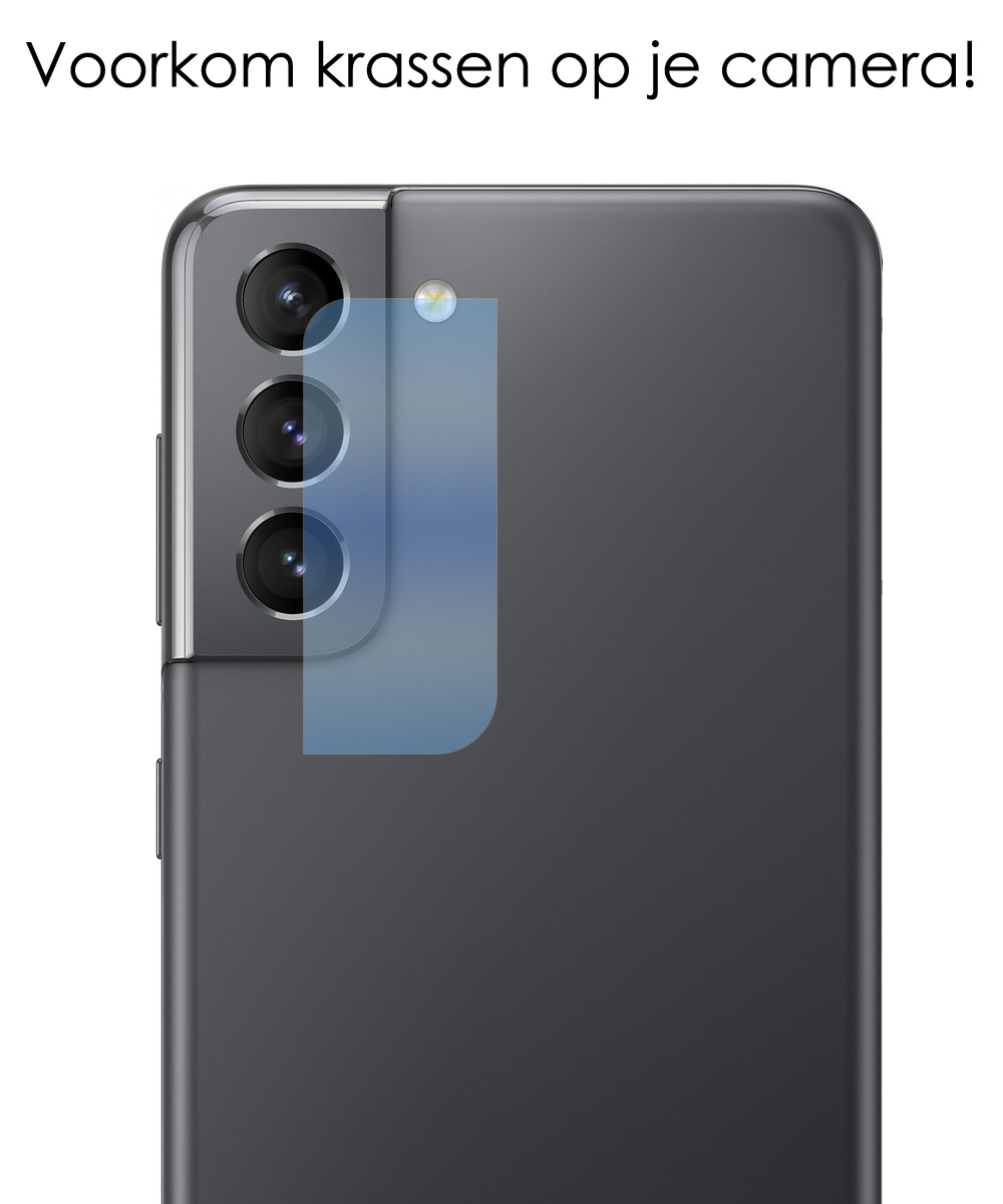 NoXx Screenprotector Geschikt voor Samsung S21 Camera Screenprotector Gehard Glas - Screenprotector Geschikt voor Samsung Galaxy S21 Screenprotector Camera Tempered Glass - 2x