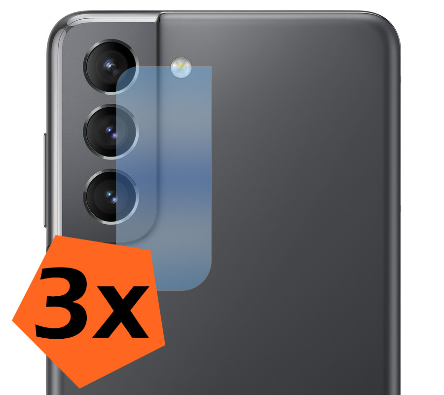 Nomfy Screenprotector Geschikt voor Samsung S21 Camera Screen Protector Beschermglas - Screenprotector Geschikt voor Samsung Galaxy S21 Camera Screenprotector Tempered Glass - 3 PACK