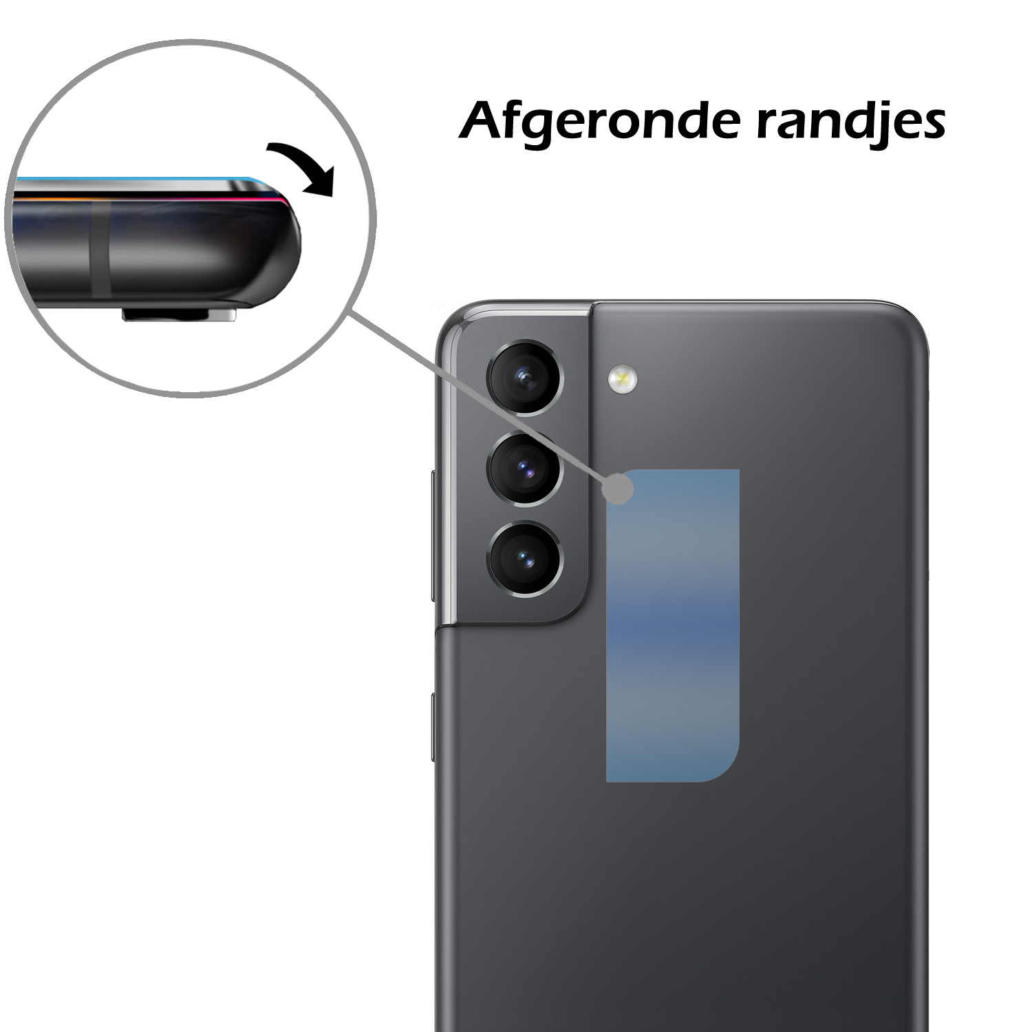 Nomfy Screenprotector Geschikt voor Samsung S21 Plus Camera Screen Protector Beschermglas - Screenprotector Geschikt voor Samsung Galaxy S21 Plus Camera Screenprotector Tempered Glass - 3 PACK