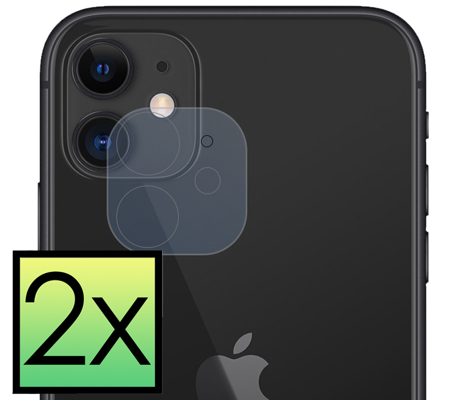 NoXx Screenprotector Geschikt voor iPhone 11 Camera Screenprotector Gehard Glas - Screenprotector Geschikt voor iPhone 11 Screenprotector Camera Tempered Glass - 2x