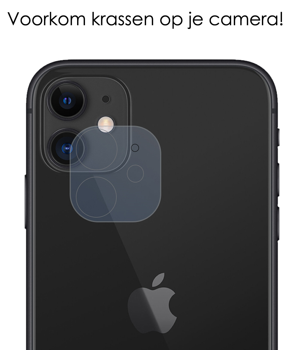 NoXx Screenprotector Geschikt voor iPhone 11 Camera Screenprotector Gehard Glas - Screenprotector Geschikt voor iPhone 11 Screenprotector Camera Tempered Glass - 2x