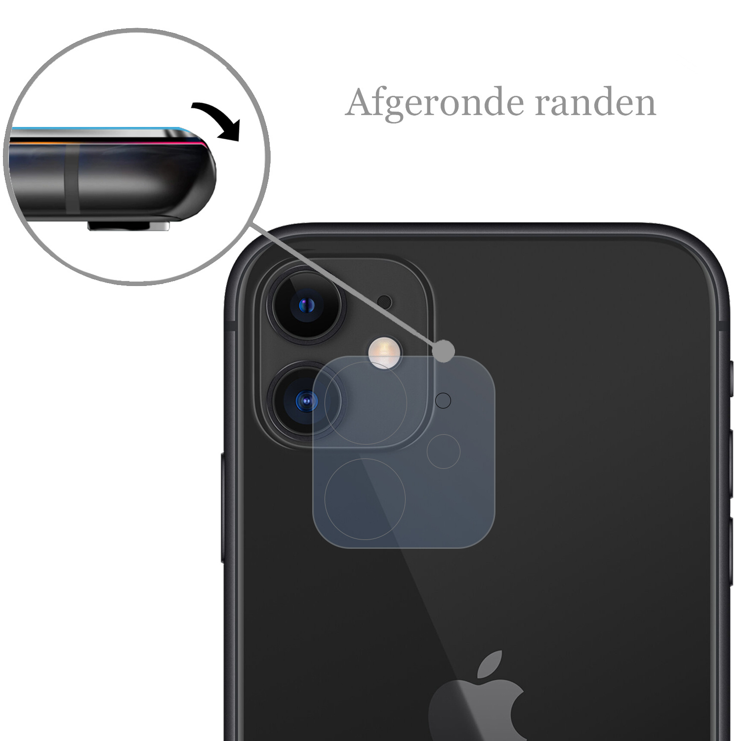 Nomfy Screenprotector Geschikt voor iPhone 11 Camera Screen Protector Beschermglas - Screenprotector Geschikt voor iPhone 11 Camera Screenprotector Tempered Glass - 2 PACK
