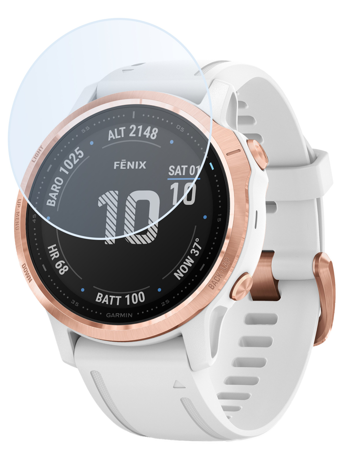 NoXx Screenprotector Geschikt voor Garmin Fenix 6s Pro Screenprotector Tempered Glass Gehard Glas