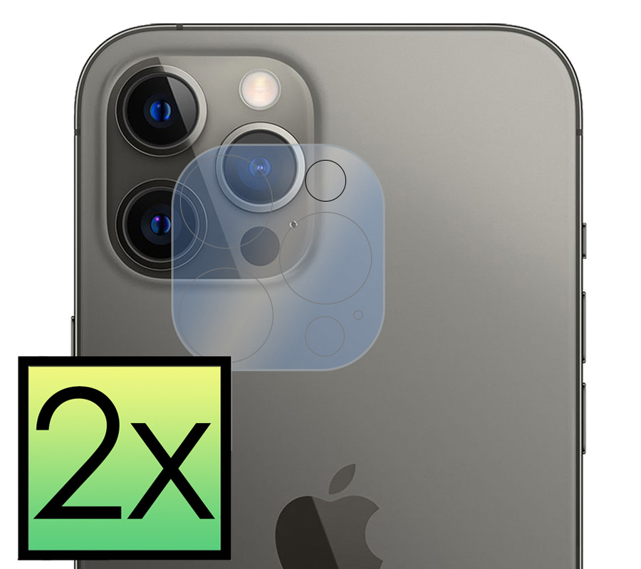 NoXx Screenprotector Geschikt voor iPhone 12 Pro Max Camera Screenprotector Gehard Glas - Screenprotector Geschikt voor iPhone 12 Pro Max Screenprotector Camera Tempered Glass - 2x