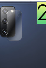 NoXx Screenprotector Geschikt voor Samsung S20 FE Camera Screenprotector Gehard Glas - Screenprotector Geschikt voor Samsung Galaxy S20 FE Screenprotector Camera Tempered Glass - 2x