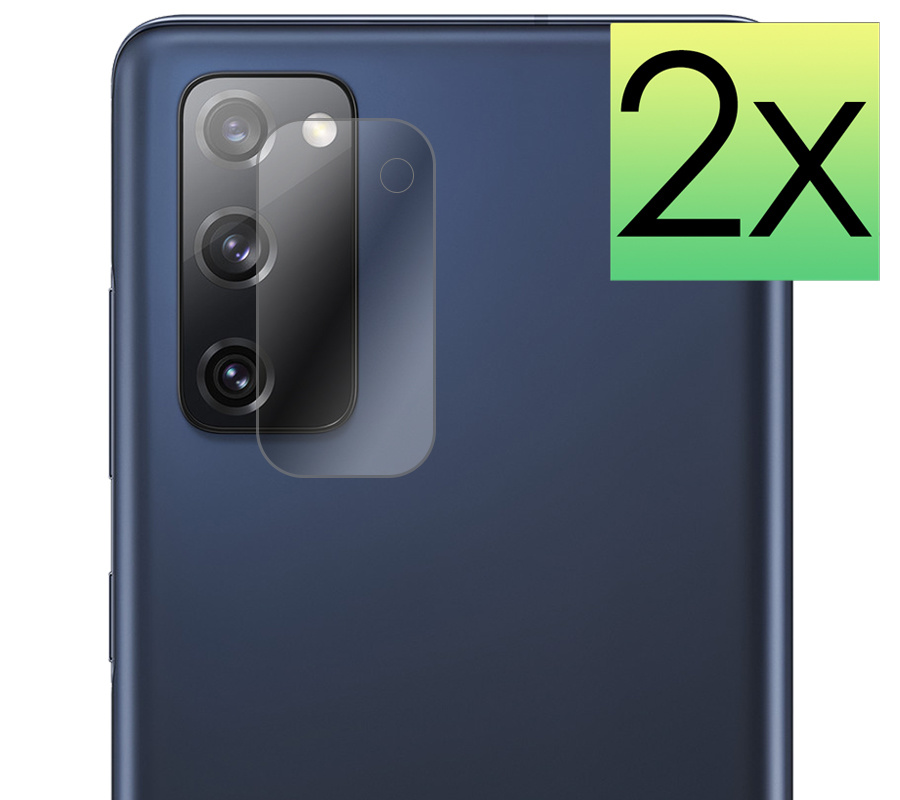 NoXx Screenprotector Geschikt voor Samsung S20 FE Camera Screenprotector Gehard Glas - Screenprotector Geschikt voor Samsung Galaxy S20 FE Screenprotector Camera Tempered Glass - 2x
