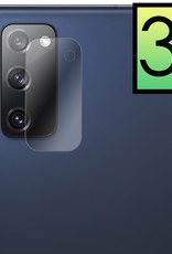 NoXx Screenprotector Geschikt voor Samsung S20 FE Camera Screenprotector Gehard Glas - Screenprotector Geschikt voor Samsung Galaxy S20 FE Screenprotector Camera Tempered Glass - 3x