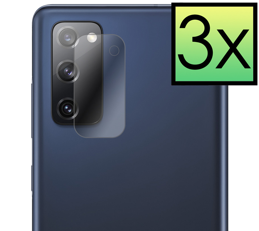 NoXx Screenprotector Geschikt voor Samsung S20 FE Camera Screenprotector Gehard Glas - Screenprotector Geschikt voor Samsung Galaxy S20 FE Screenprotector Camera Tempered Glass - 3x