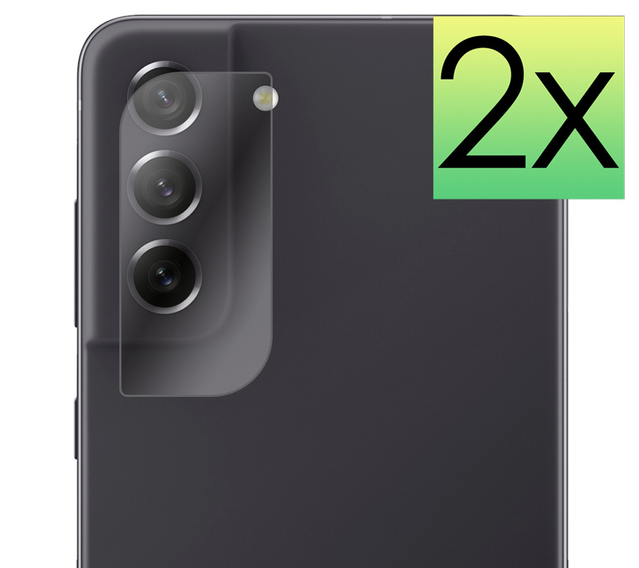 NoXx Screenprotector Geschikt voor Samsung S21 FE Camera Screenprotector Gehard Glas - Screenprotector Geschikt voor Samsung Galaxy S21 FE Screenprotector Camera Tempered Glass - 2x