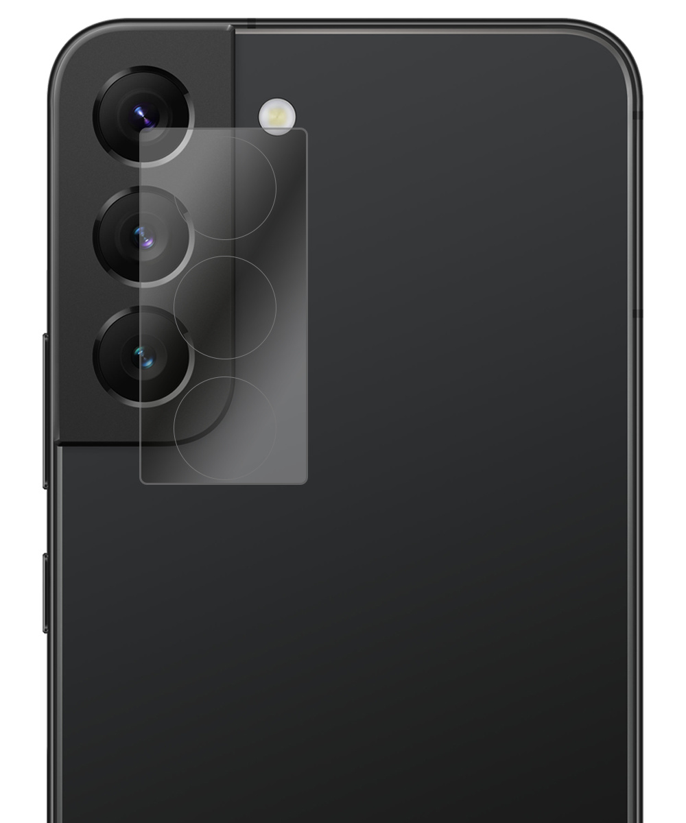 NoXx Screenprotector Geschikt voor Samsung S22 Camera Screenprotector Gehard Glas - Screenprotector Geschikt voor Samsung Galaxy S22 Screenprotector Camera Tempered Glass - 3x